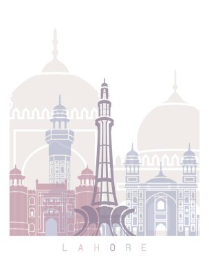 LAHORE 2 SKYLINE POSTER PASTEL