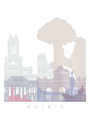 MADRİD SKYLINE POSTER PASTEL