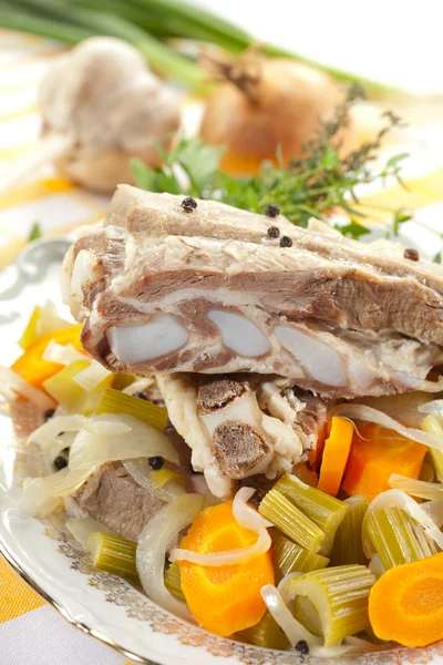 Veal with vegetables — Stock Photo, Image