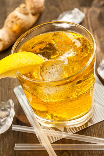 Yellow drink with ginger — Stock Photo, Image