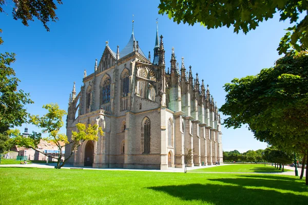 Kutna Hora, República Checa. Iglesia de Santa Bárbara. Patrimonio de la Humanidad UNESCO —  Fotos de Stock