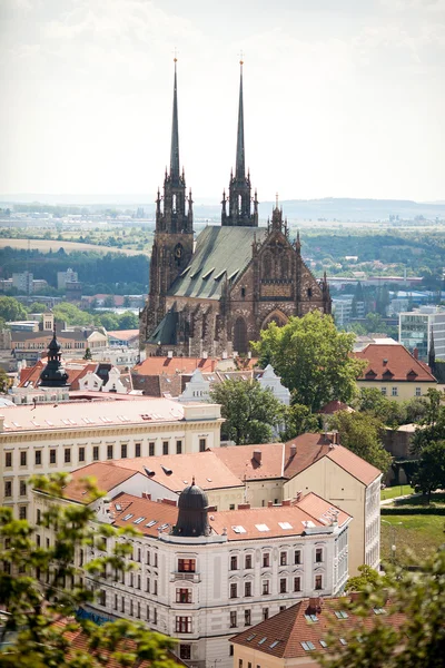 La Catedral de San Pedro y San Pablo, Petrov en Brno, República Checa — Foto de Stock