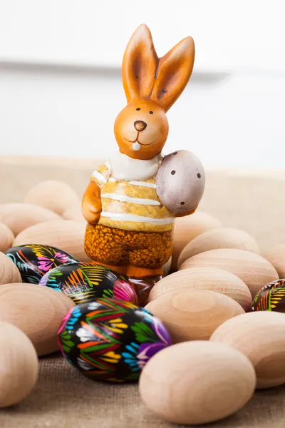 Easter decoration with rabbit — Stock Photo, Image