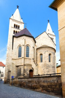 Prague, Çek Cumhuriyeti st georges Bazilikası ve manastır mevcut Romanesk