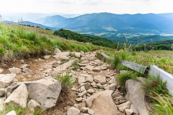 Bieszczady mountains, Poland View of Tarnica trail — Stock Photo, Image