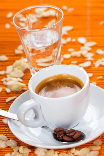 Espresso caffee, almond flavor — Stock Photo, Image