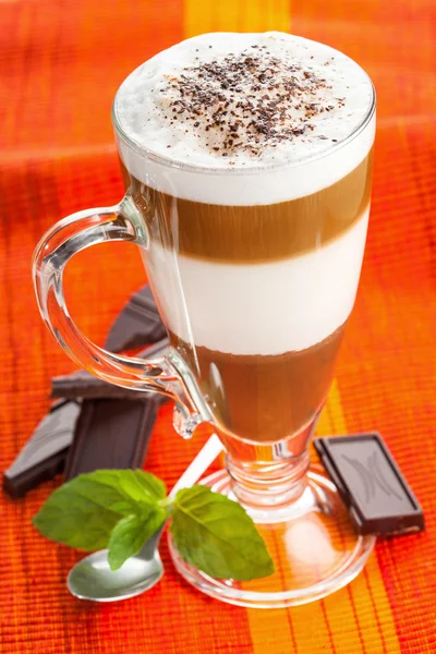 Кава моча, кава з шоколадом — стокове фото
