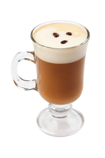 Irish coffee isolated on white background — Stock Photo, Image