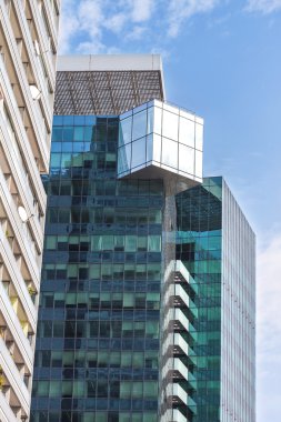 Viyana, Avusturya Mimarlık - detay uno City. Viyana Uluslararası Merkezi kurban kampüse ve bina kompleksinde Birleşmiş Milletler ofisi hosting.