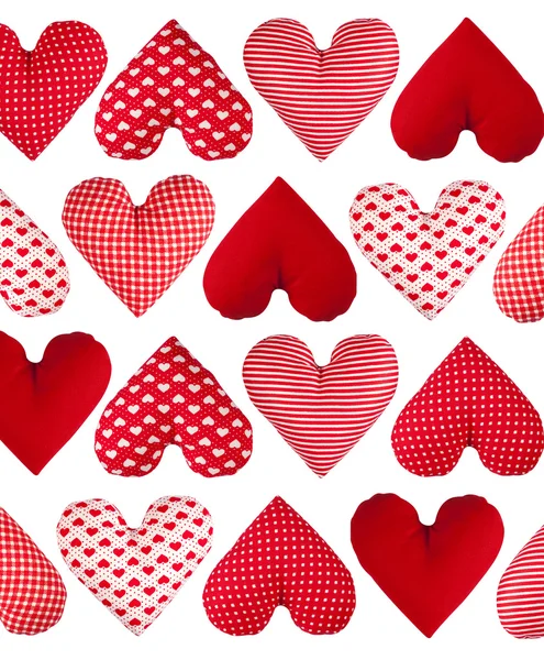 Pattern made of hearts, isolated. Valentines Day — Stock Photo, Image