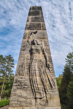 21 Ağustos 2022, Dresden, Almanya. Sovyet Garnizon Mezarlığı. II. Dünya Savaşı Mezarlığı.