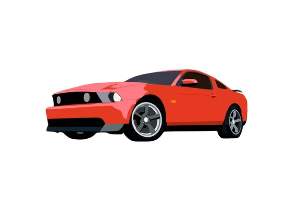 Vector Tuning Deportes Coche Rojo — Vector de stock