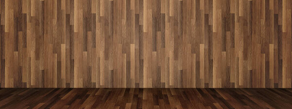 Concept or conceptual vintage or grungy brown background of natural wood or wooden old texture floor and wall as a retro pattern layout. A 3d illustration metaphor to time, material, emptiness, age or rust