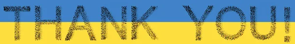 Concept Conceptual Large Community People Forming Thank You Message Ukrainian — Stock Fotó