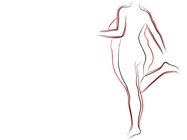 Vector Conceptual Grasa Obesa Con Sobrepeso Femenino Cuerpo Sano Forma — Vector de stock