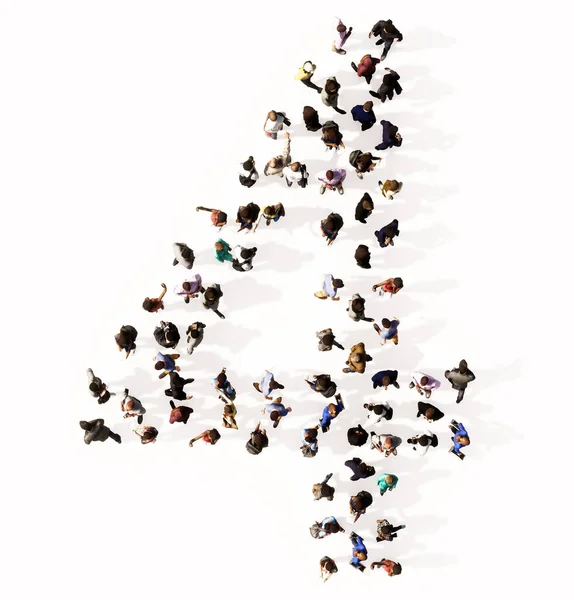 Έννοια Εννοιολογική Μεγάλη Κοινότητα Ανθρώπων Που Σχηματίζουν Γραμματοσειρά Εικονογράφηση Μεταφορά — Φωτογραφία Αρχείου