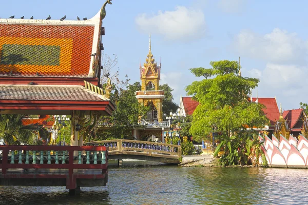 Wat plai laem tempel-samui-thailand — Stockfoto