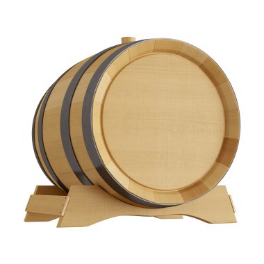 Wine barrel isolated on white clipart