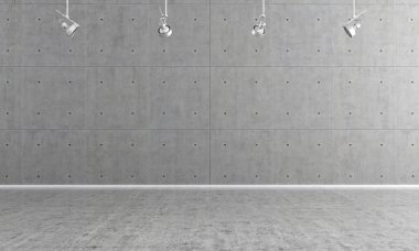 Empty concrete interior clipart