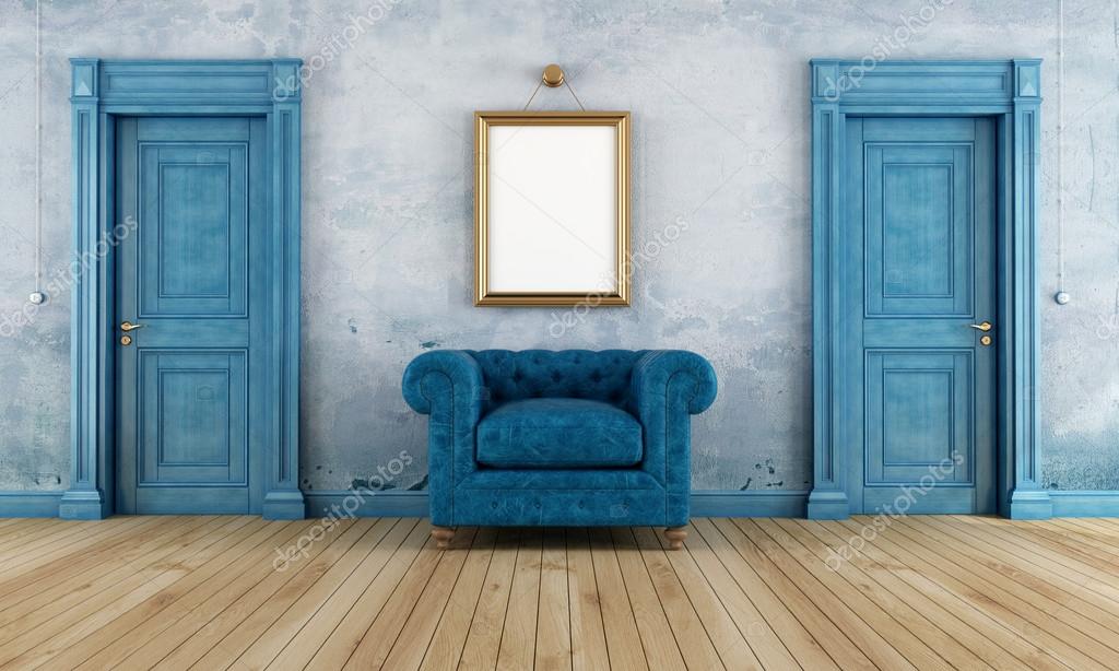 Blue vintage room — Stock Photo © archideaphoto 13903329