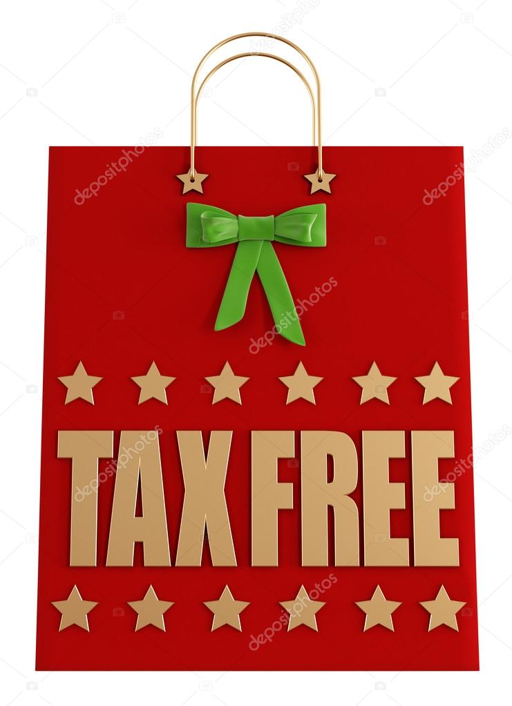 Tax free christmas shopping bag