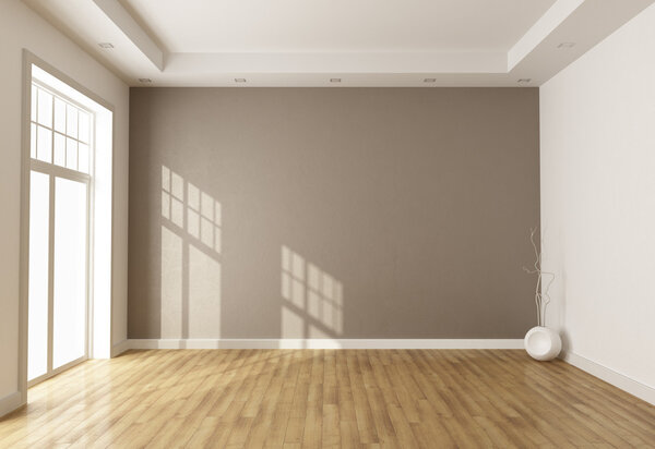 Empty brown room