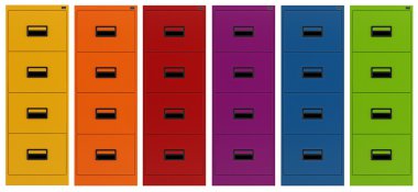 renkli dosya dolabı