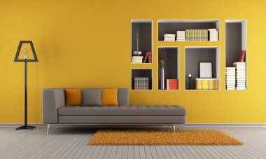 Colorful living room clipart