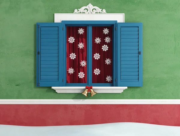 Kerst venster — Stockfoto