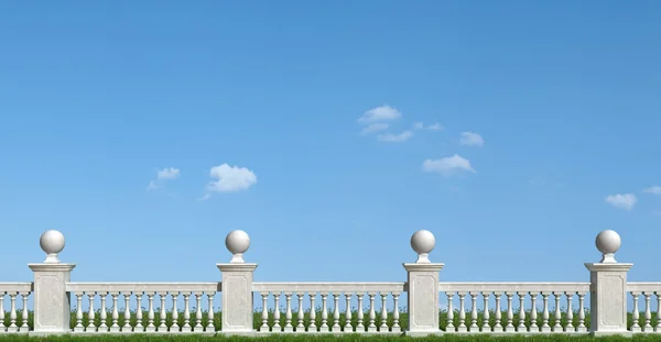 Klassieke balustrade op gras — Stok fotoğraf