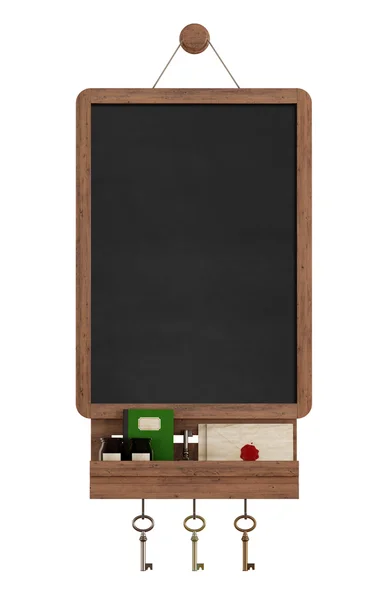 Vintage blackboard with shelf — Stock Photo, Image