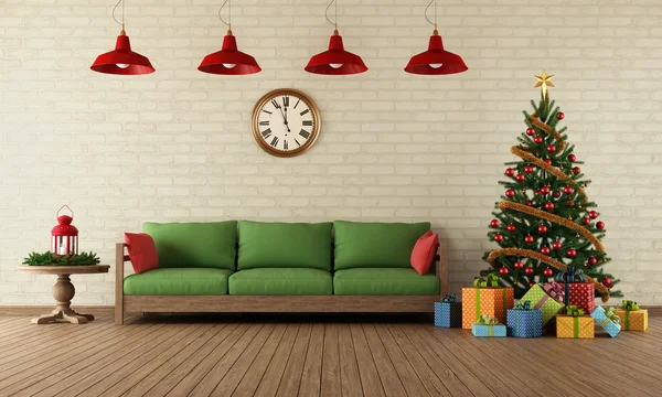 Kerstmis woonkamer — Stockfoto