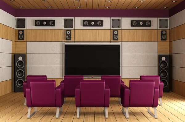 Luxury home theater room — Stock Photo, Image