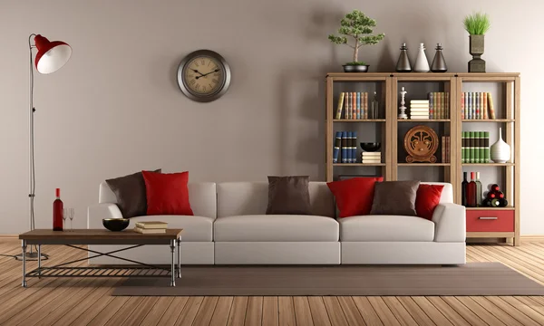 Modernes Sofa im Vintage-Wohnzimmer — Stockfoto