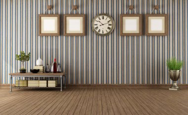 vintage room boş: retro nesneleri