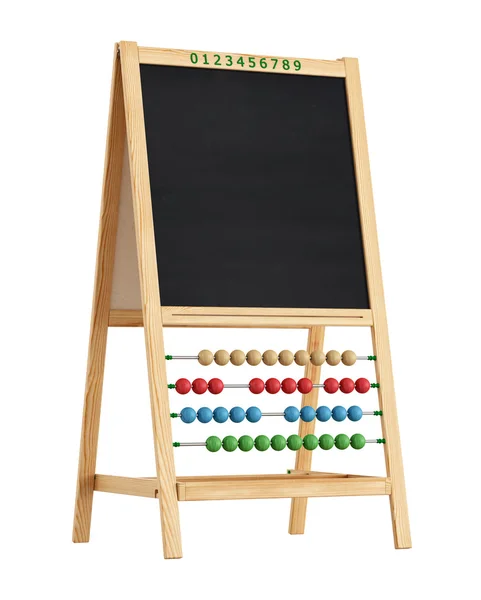 Krijtbord met abacus — Stockfoto