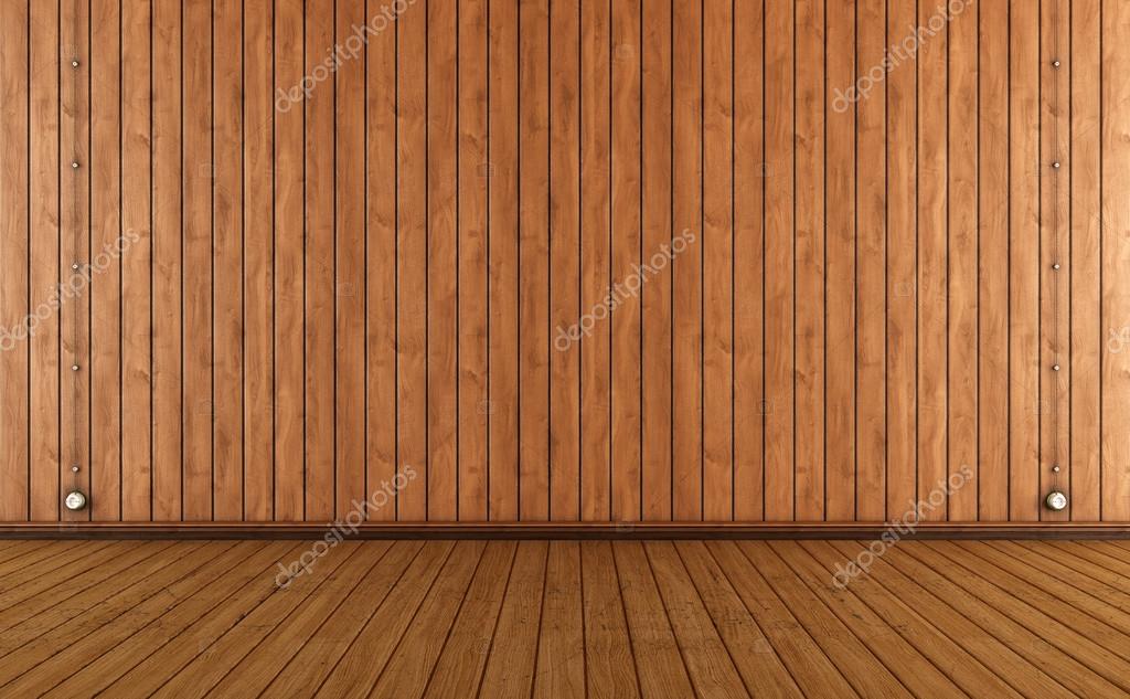 Vintage Room With Wooden Wall Paneling, Vintage Wooden Wall Panels