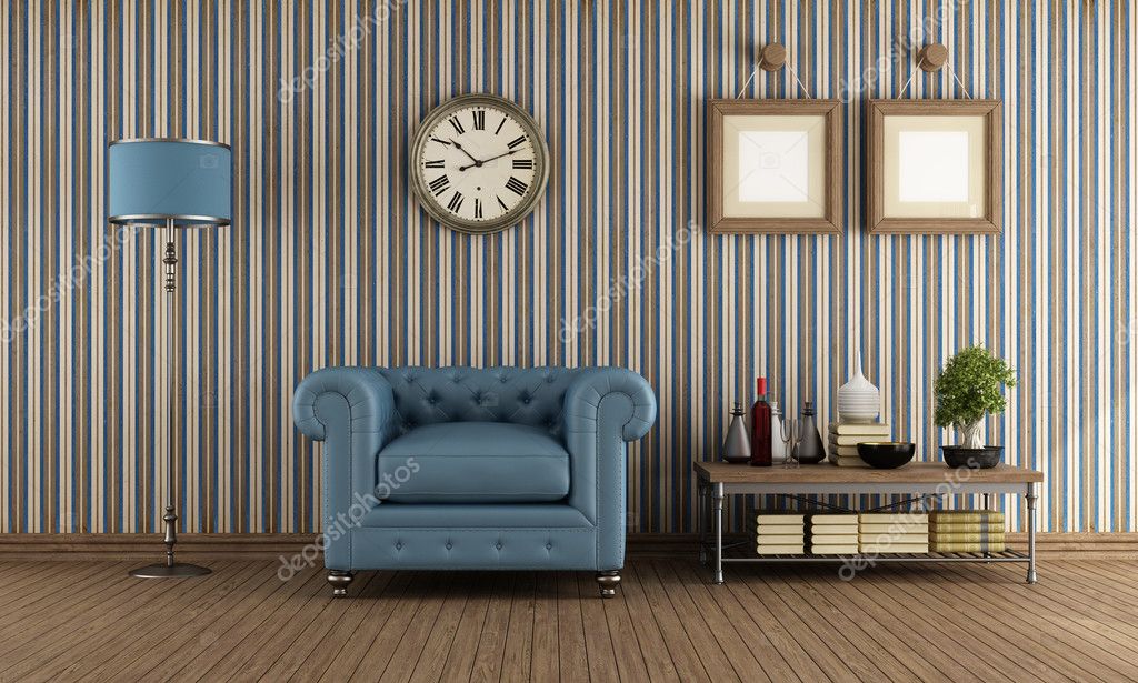 Retro Living room Stock Photo by ©archideaphoto 35196953