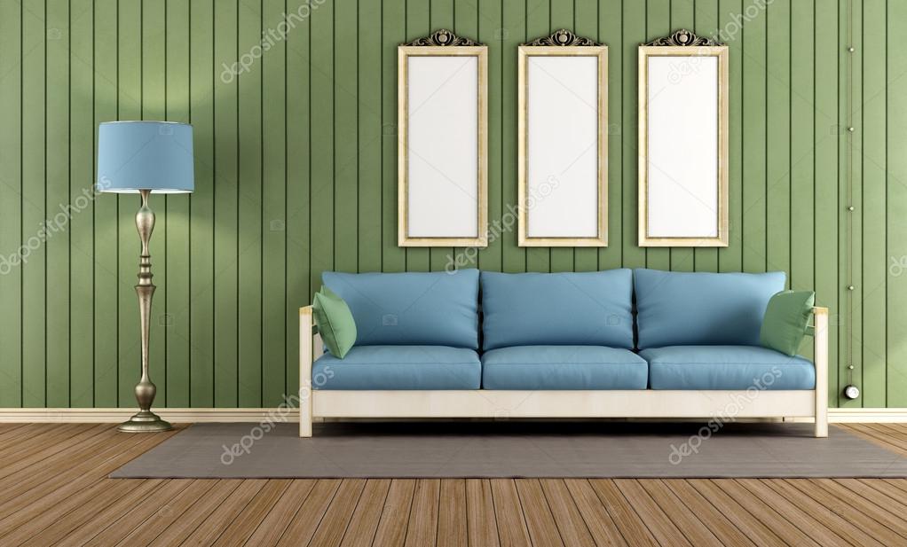 Vintage green room Stock Photo by ©archideaphoto 35197107