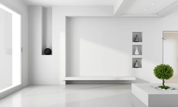 Minimalistiskt vita rum — Stockfoto