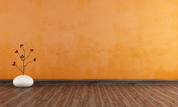 Άδειο πορτοκαλί δωμάτιο — Φωτογραφία Αρχείου