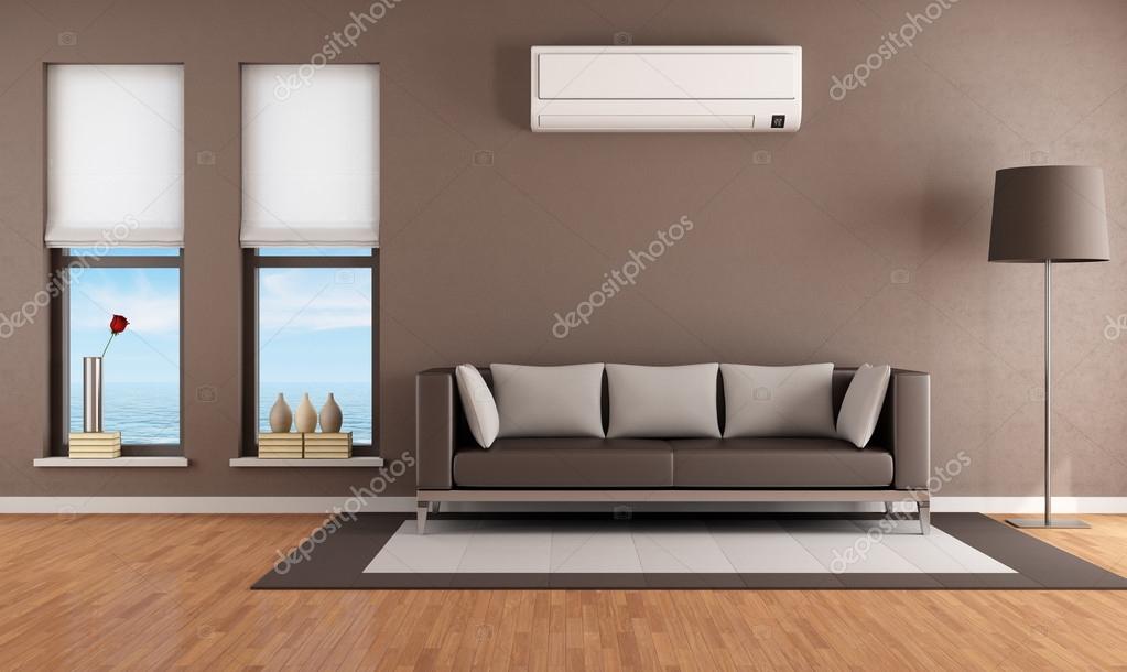 living room with air conditioner — stock photo © archideaphoto #40395675