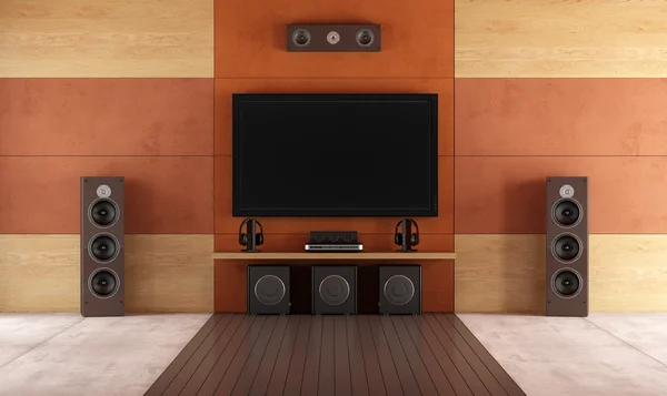 Moderna sala home theater — Foto Stock