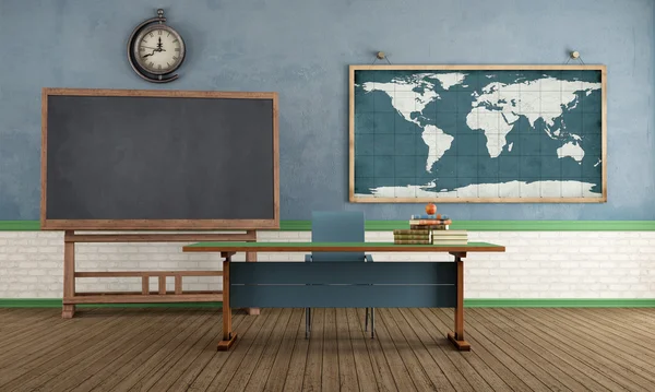Retro-Klassenzimmer ohne Schüler — Stockfoto