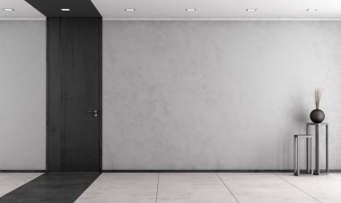 minimalist kapalı kapı yatak odası