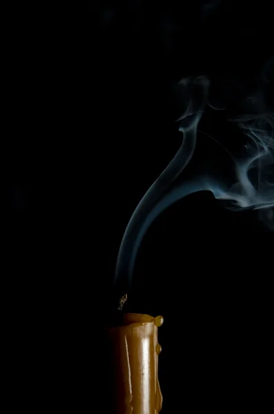 Smoke and Candle — Stock Photo, Image