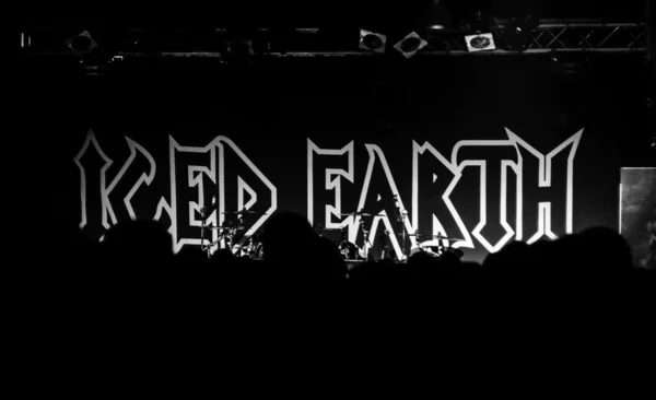 Banda Iced Earth - spettacolo dal vivo Immagini Stock Royalty Free