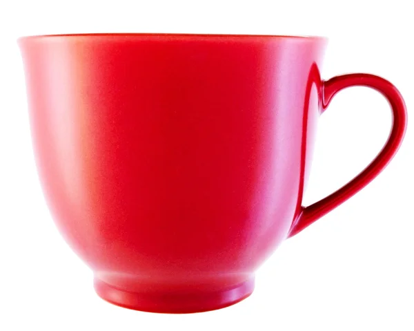 Taza roja aislada sobre fondo blanco — Foto de Stock