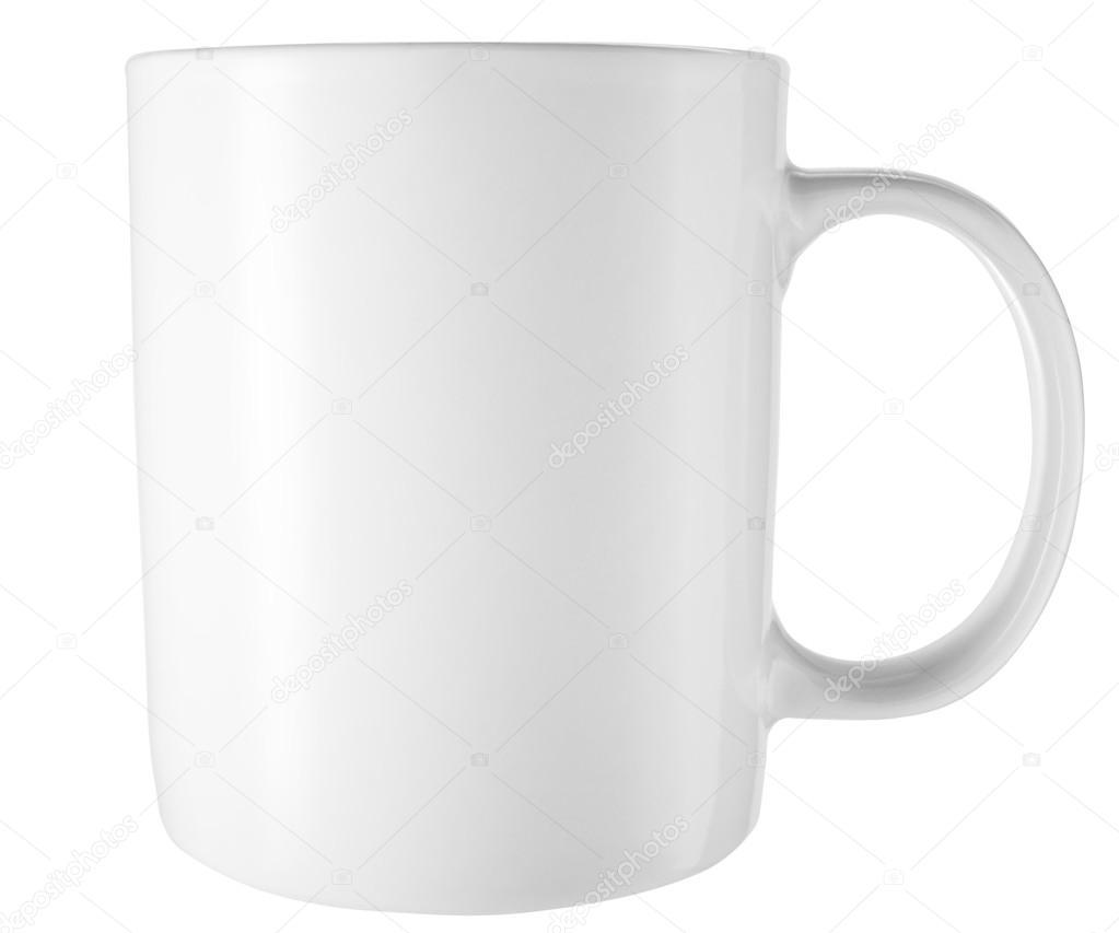 White mug isolated on white background