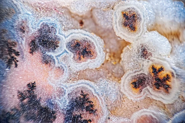 Geoda de micro ágata con cristales de dendrita — Foto de Stock